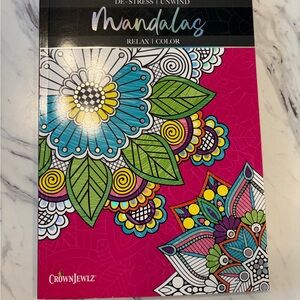 Crown Jewlz Mandalas Coloring Book - Pink and Green